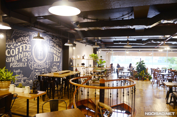 Thiết kế nội thất quán cafe đẹp Cora Coffee